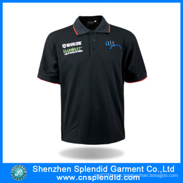 Mens Black Breathability and Ventilation Golf Polo Shirts